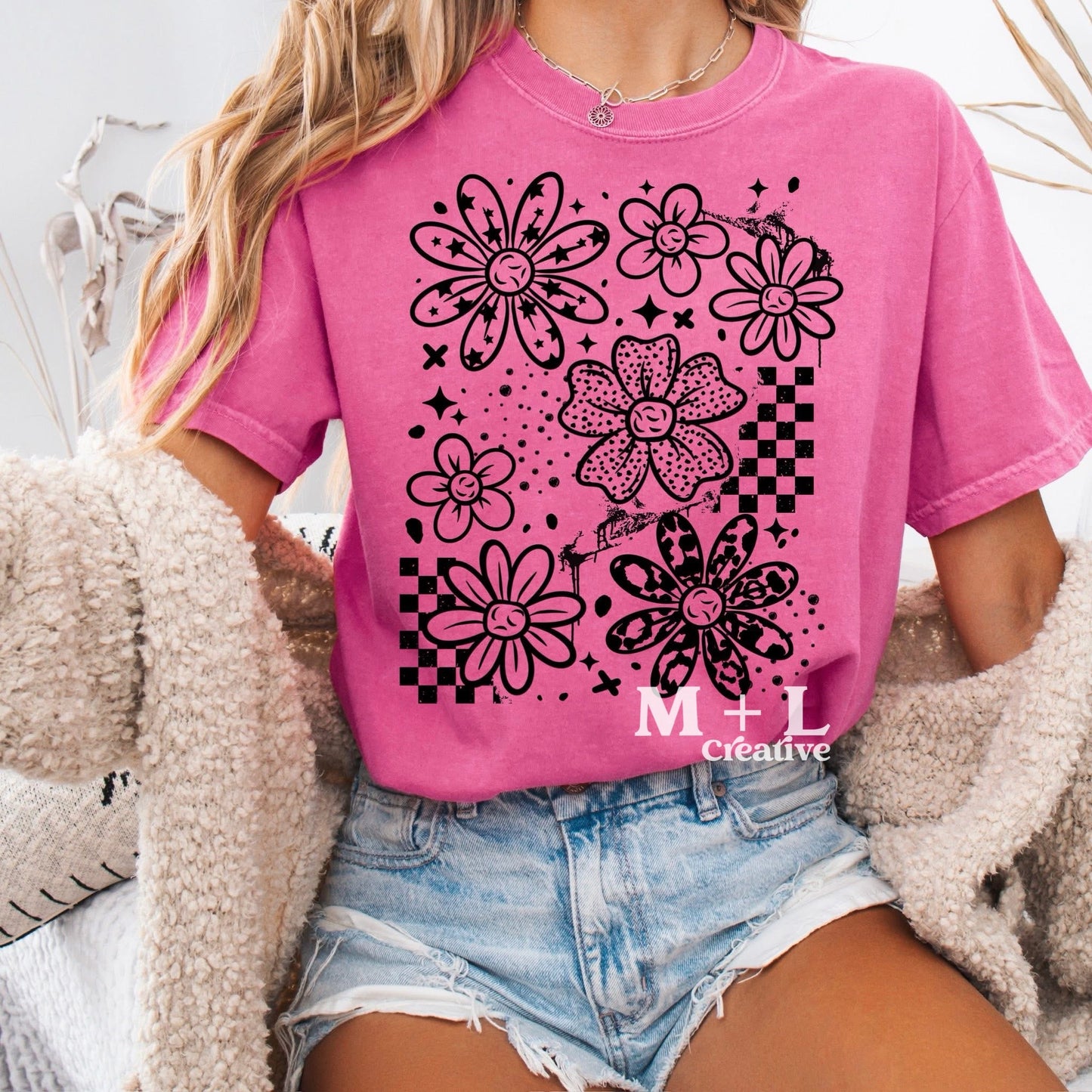 Floral Checker Doodles