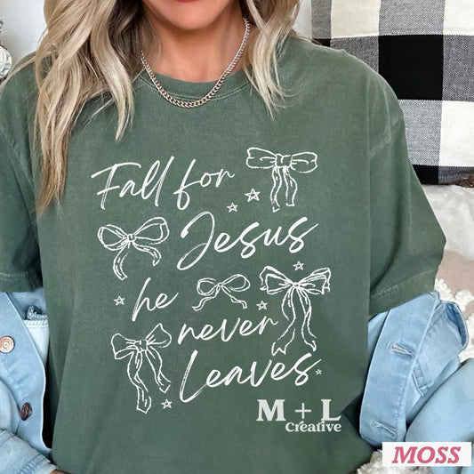 Fall For Jesus White Ink