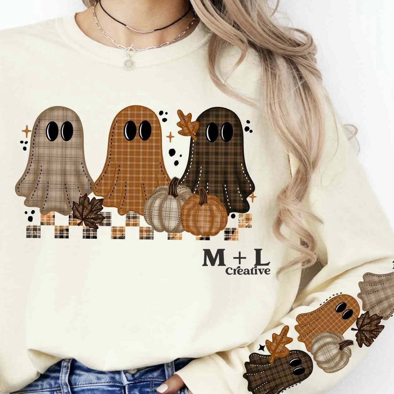Plaid Ghosts with Sleeves