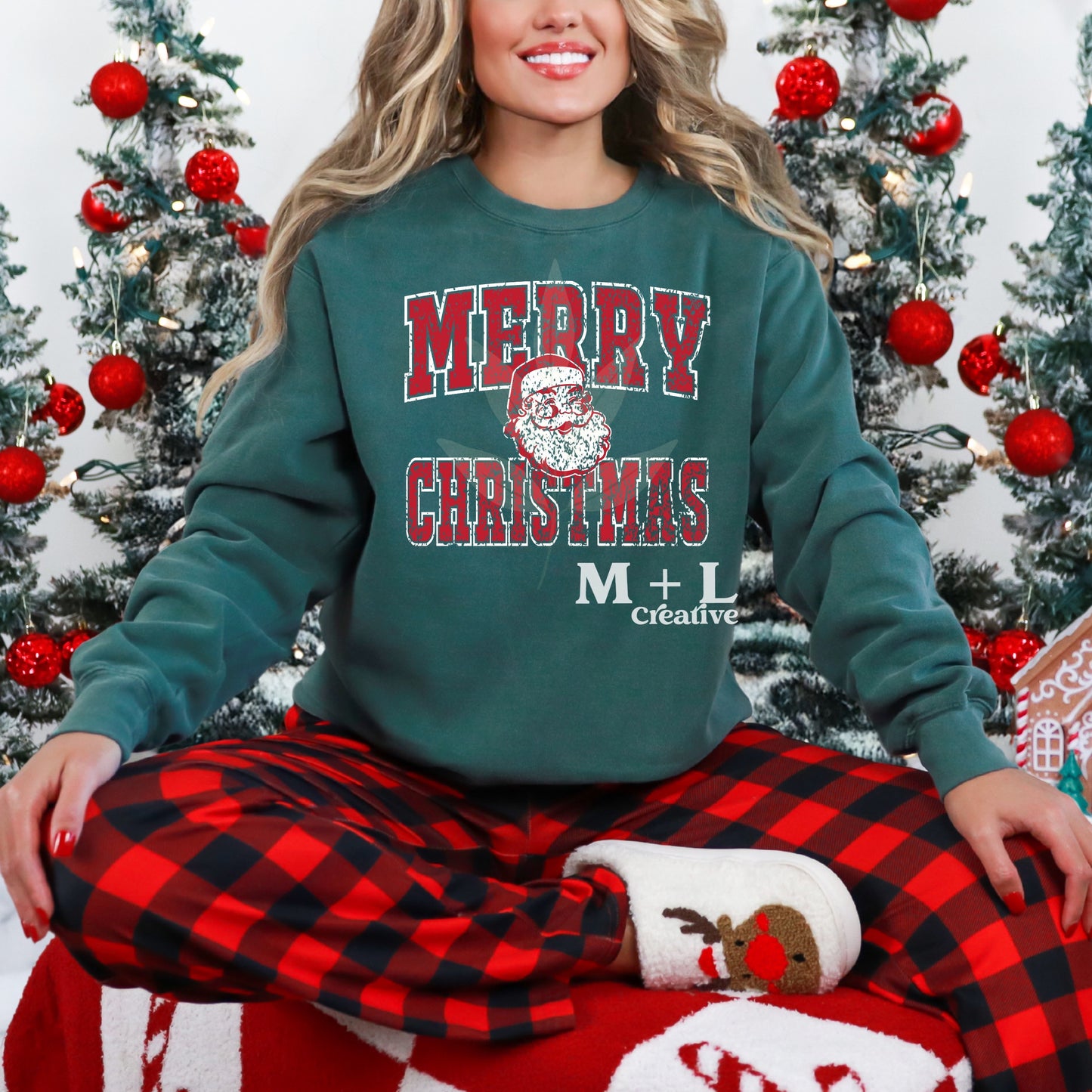 Merry Christmas Distressed Santa