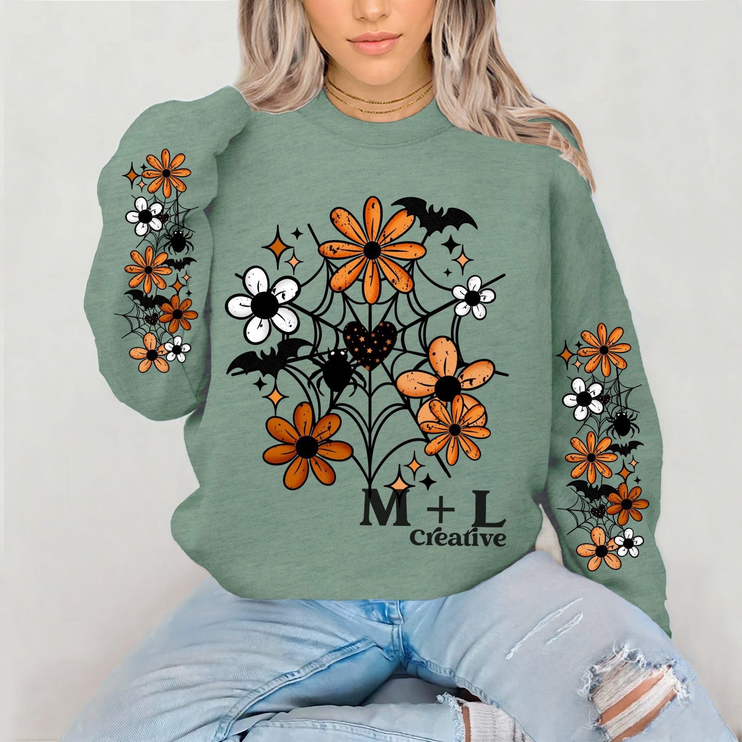 Floral Web with Sleeves