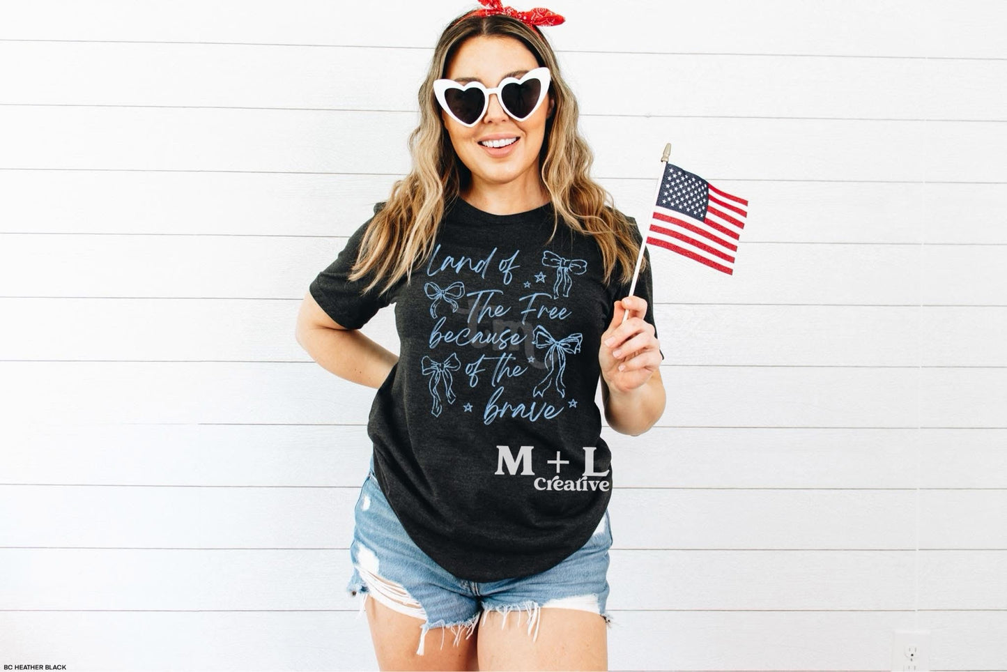 Land of the Free Doodle Light Blue