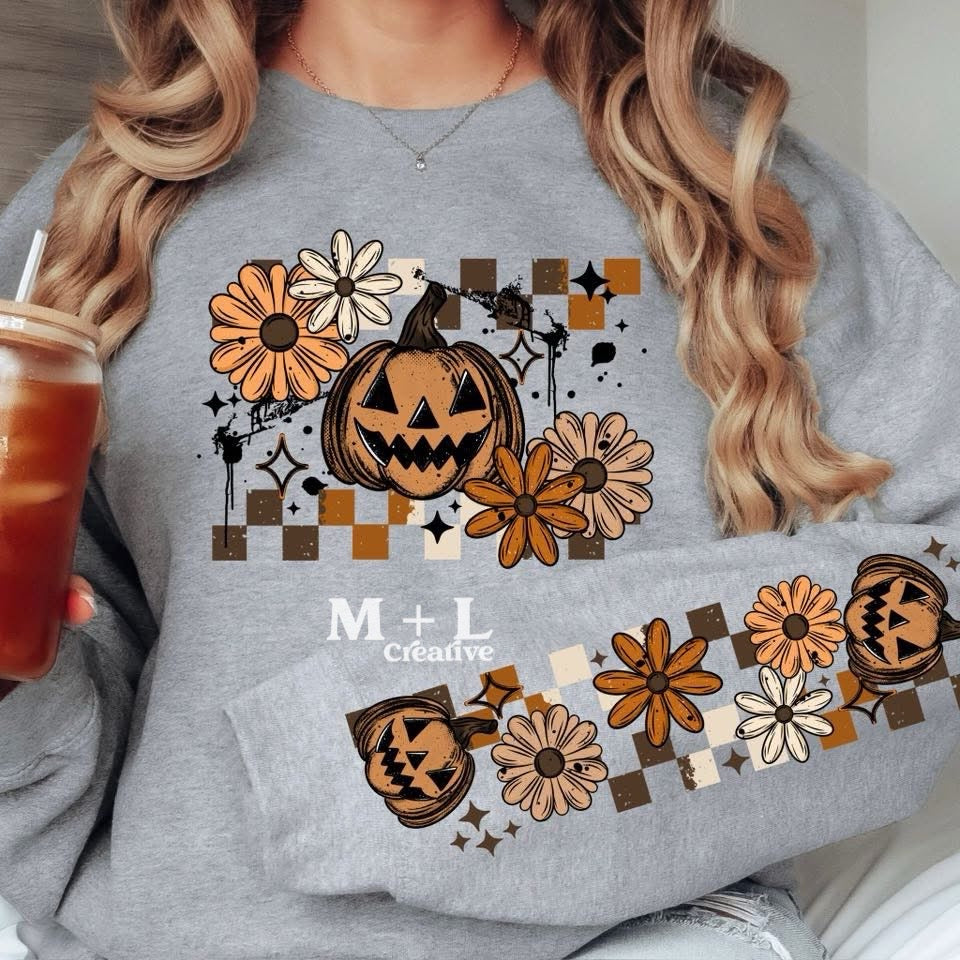 Fall Jack-o’-lantern with Sleeves