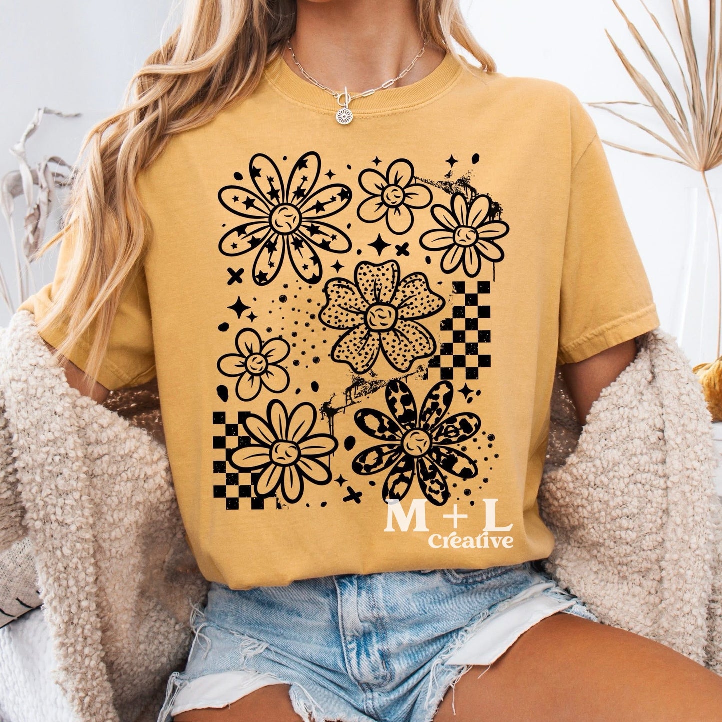 Floral Checker Doodles