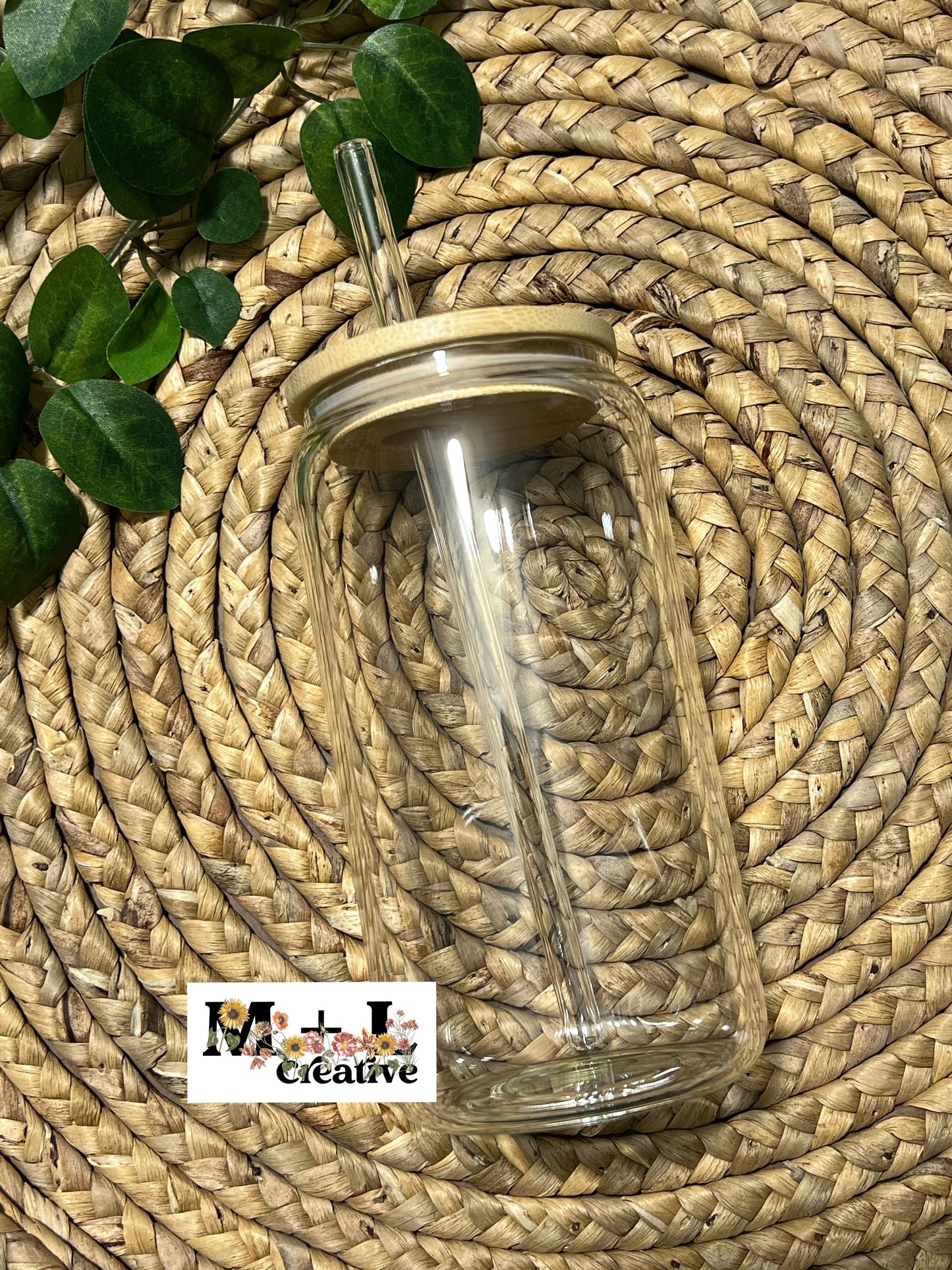 Clear 16oz Glass Can