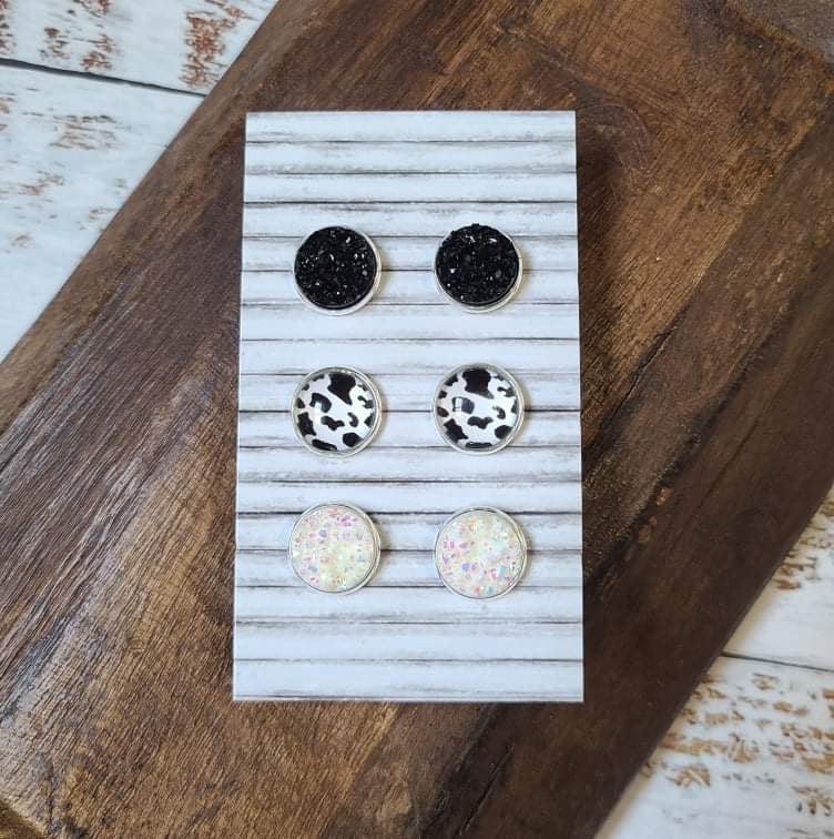 Earring Set - Cow