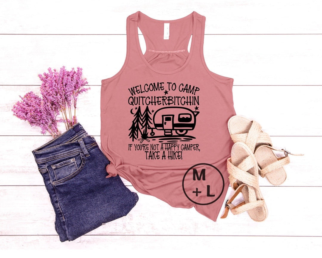 Welcome to camp - black ink