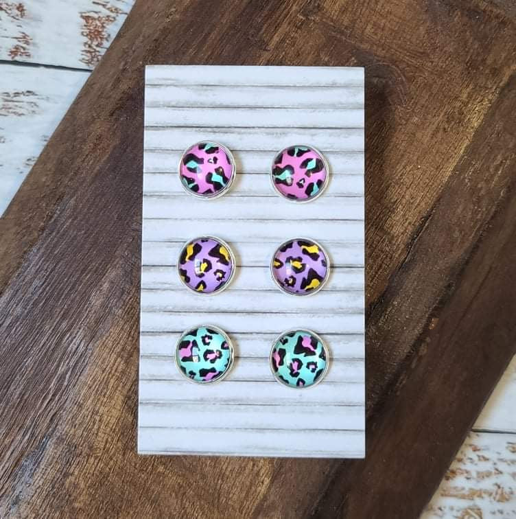 Earring Set - Color Leopard