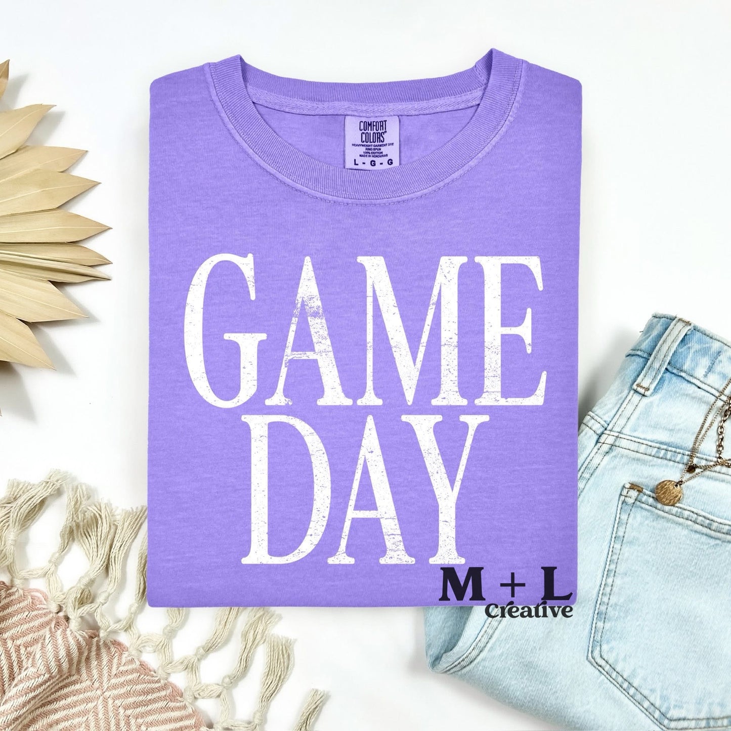 Game Day White Distressed