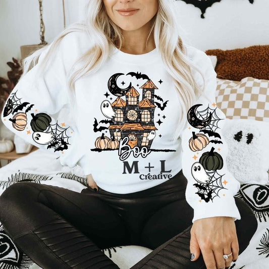 Boo Haunted House with Sleeves