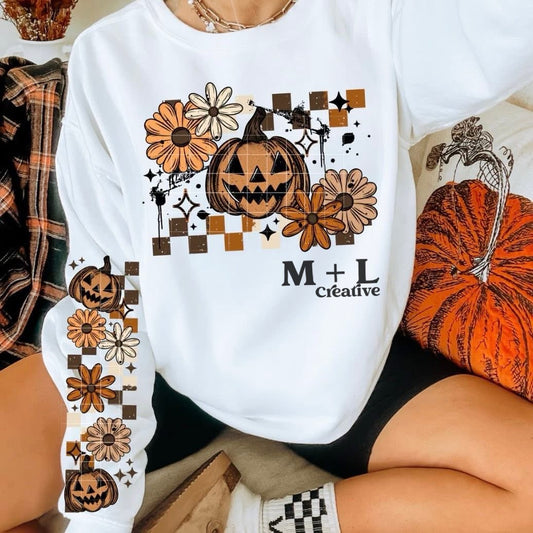 Fall Jack-o’-lantern with Sleeves