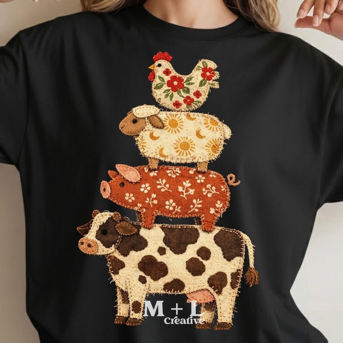 Stacked Farm Animals