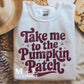 Take Me To The Pumpkin Patch Maroon Ink
