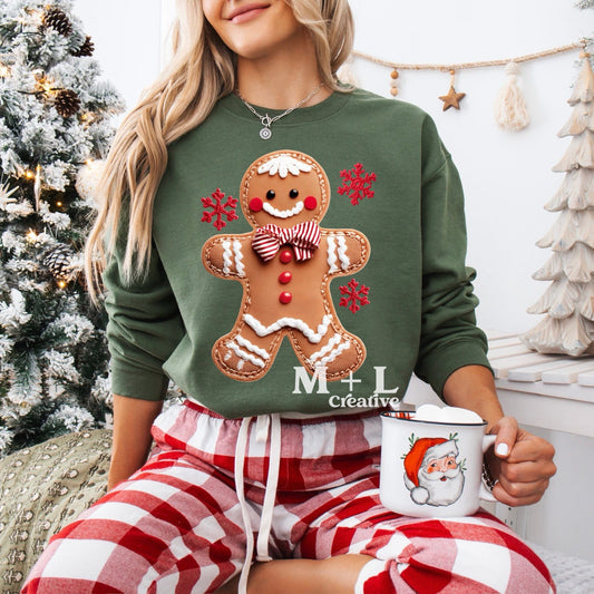 Faux Fabric Gingerbread Man