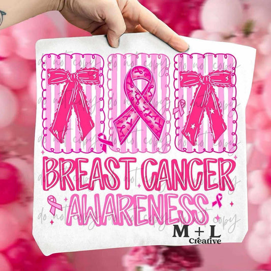 Breast Cancer Awareness Ribbon Trio
