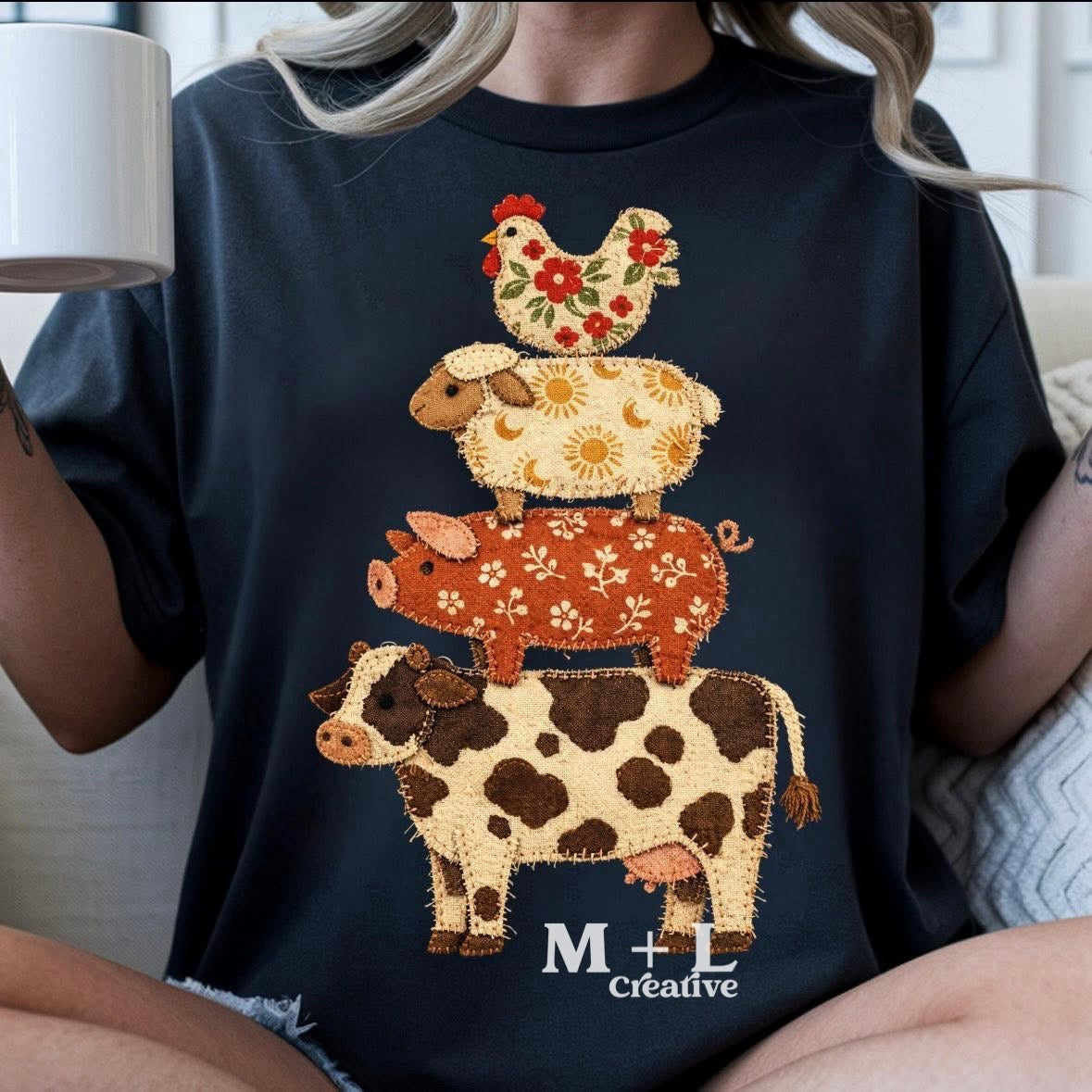 Stacked Farm Animals