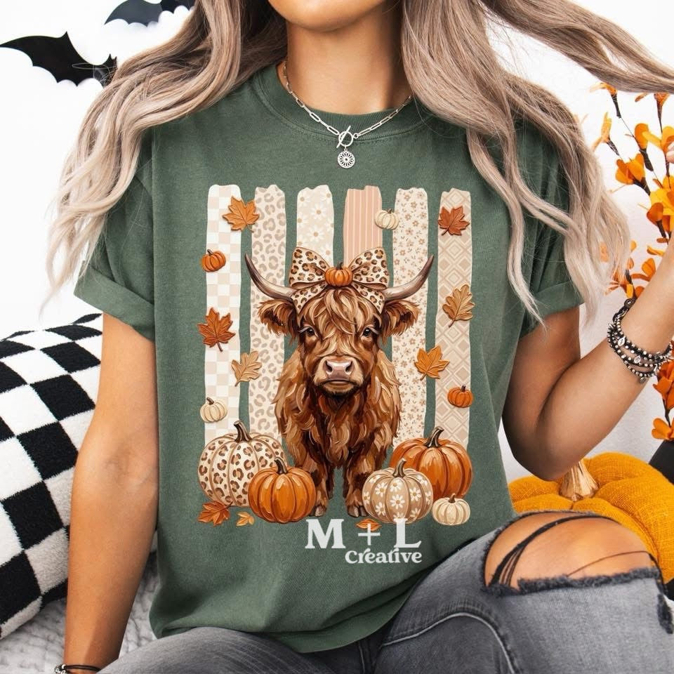 Fall Highland Cow
