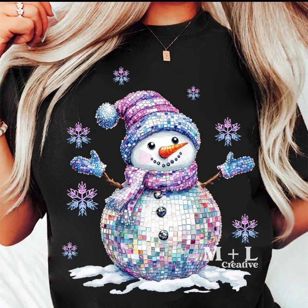 Glitter Disco Snowman