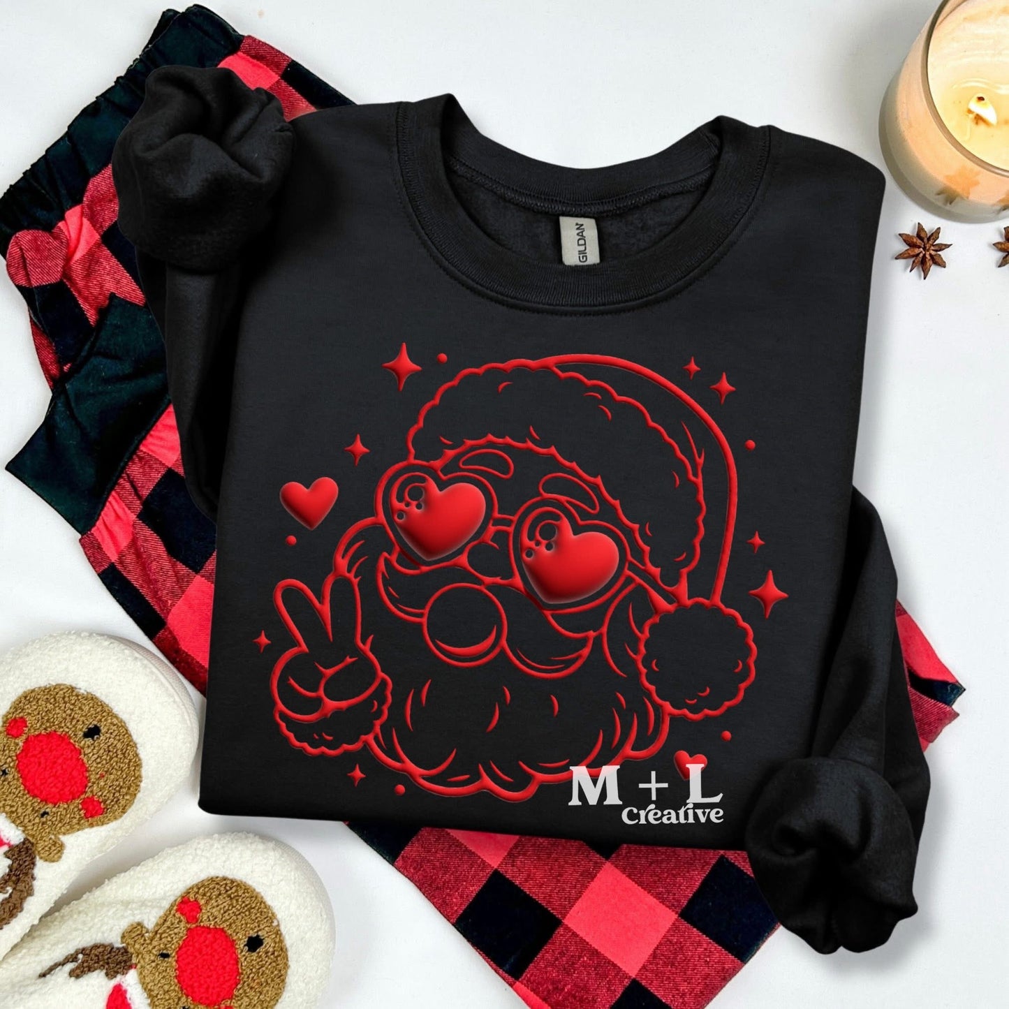 Red Bubblegum Santa PUFF