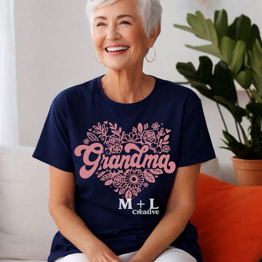 Grandma Floral Heart