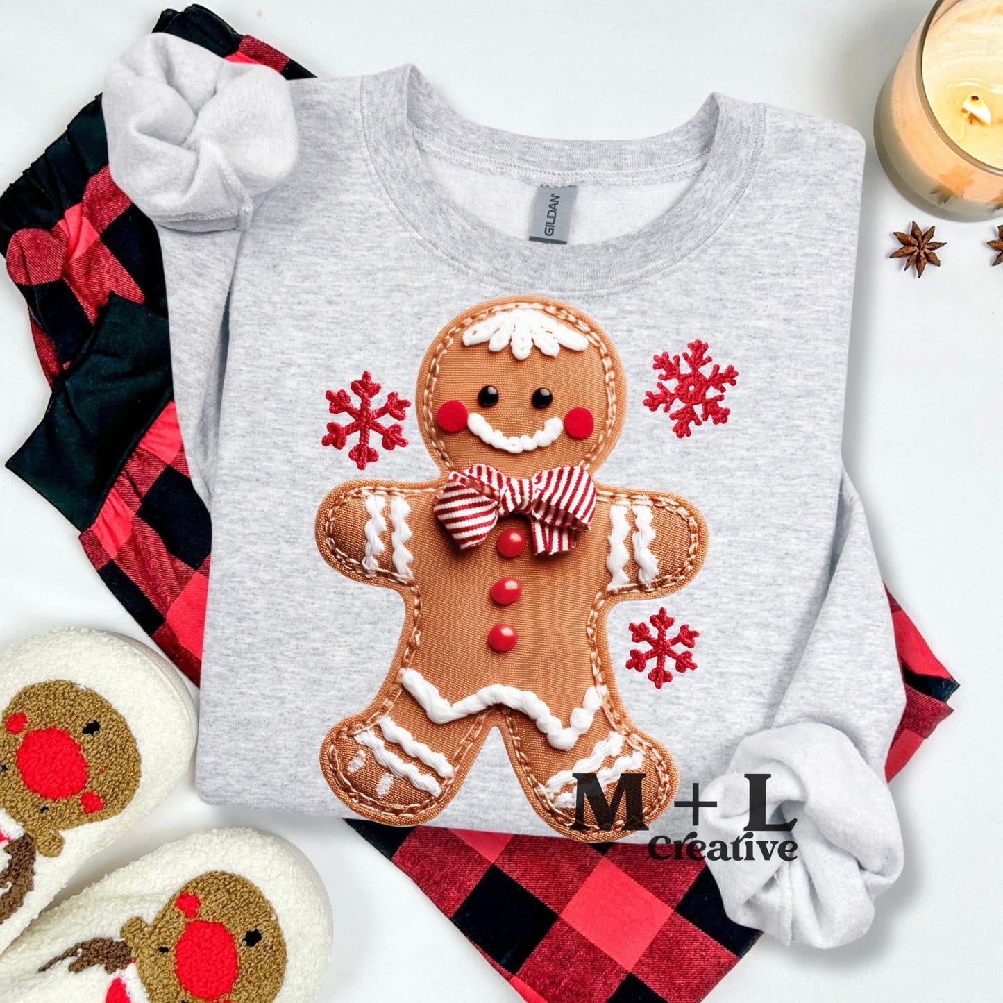 Faux Fabric Gingerbread Man
