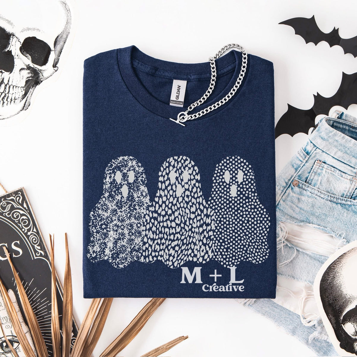 Metallic Silver Ghosts Trio