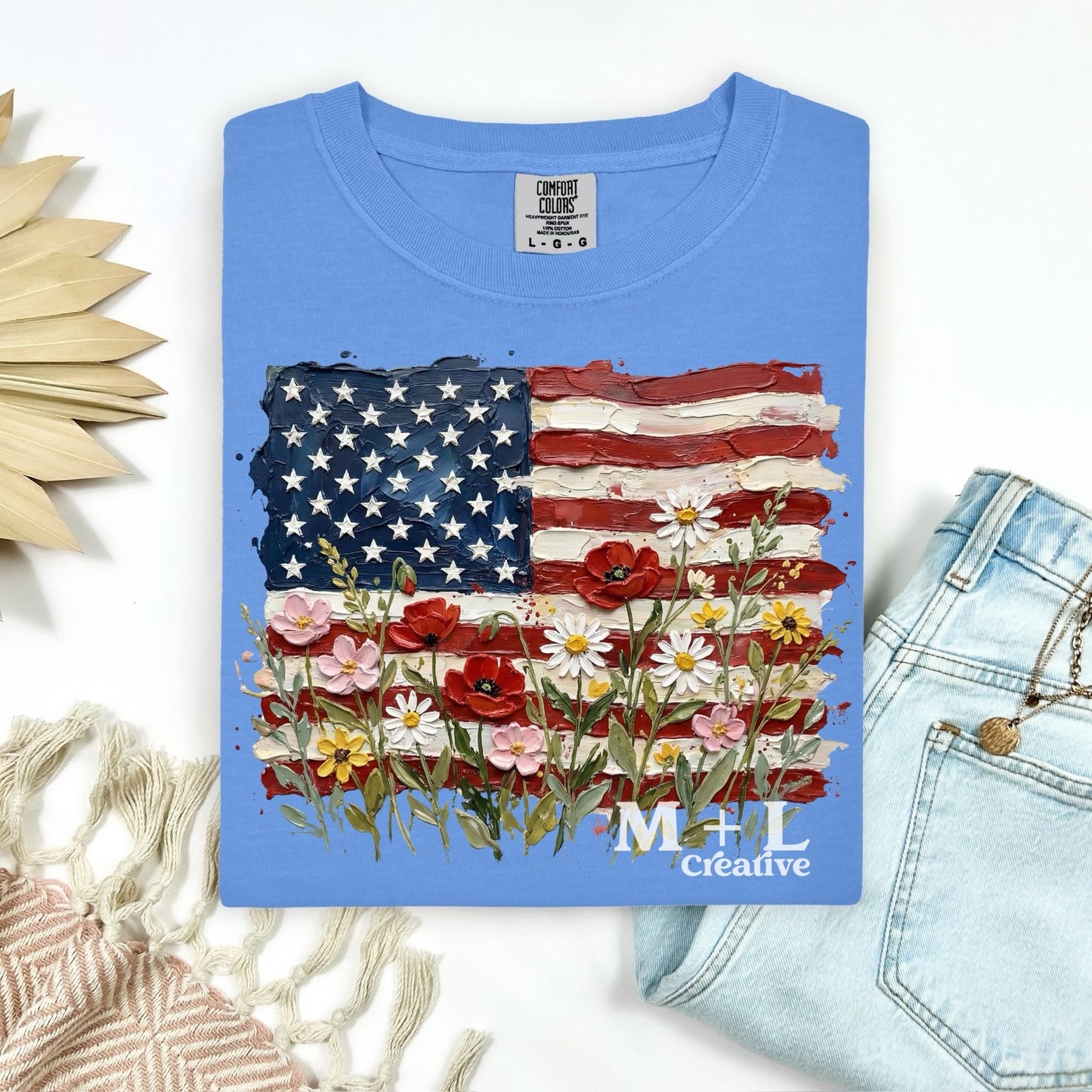 Floral USA Flag