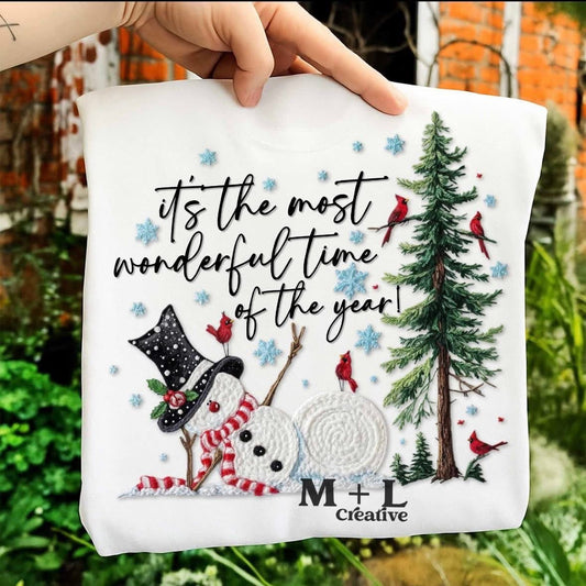 Winter Snowman Faux Yarn