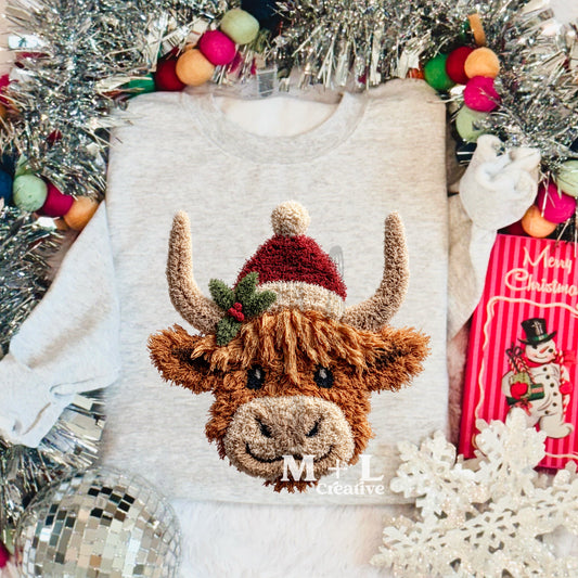 Faux Yarn Highland Cow