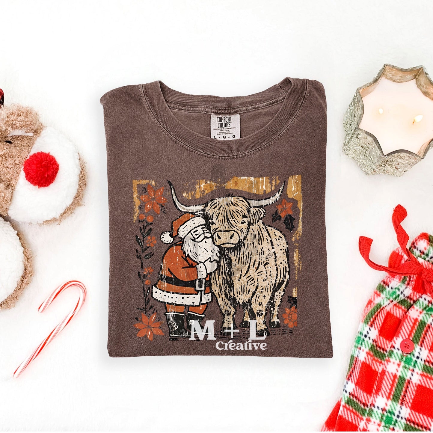 Santa Highland Cow