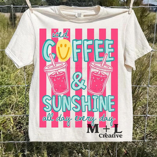 Stripes Iced Coffee and Sunshine