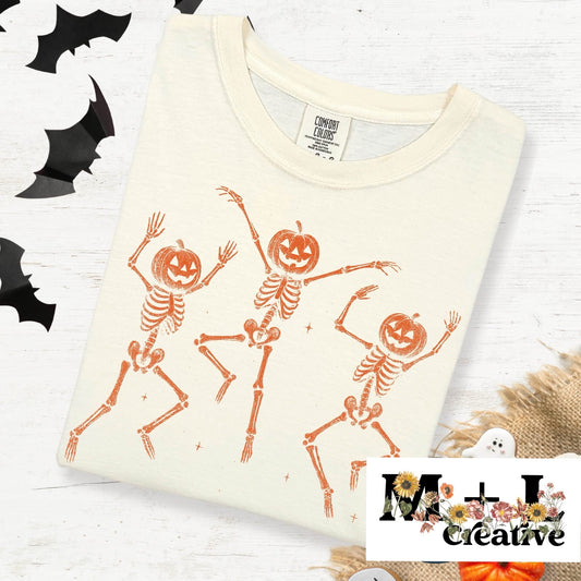 Dancing Pumpkin Head Skeletons
