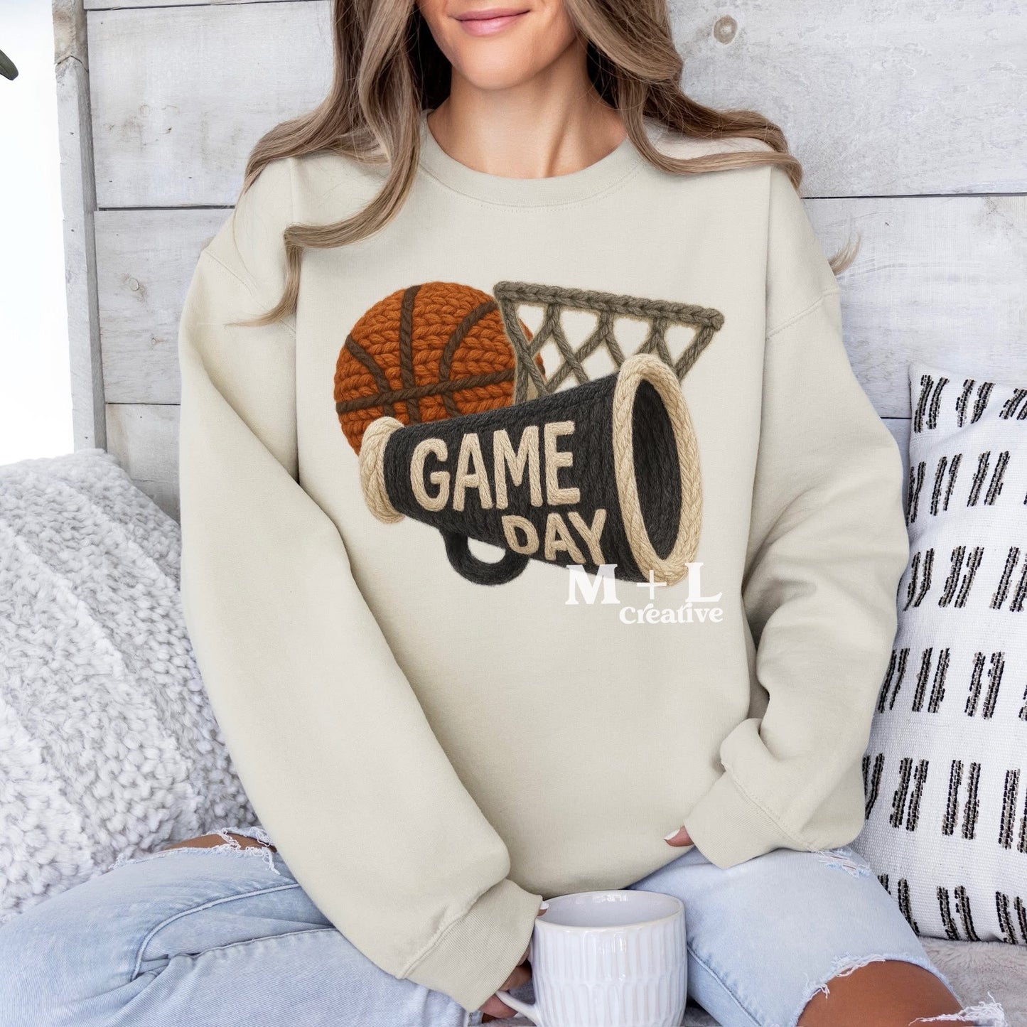 Basketball Game Day Faux Yarn