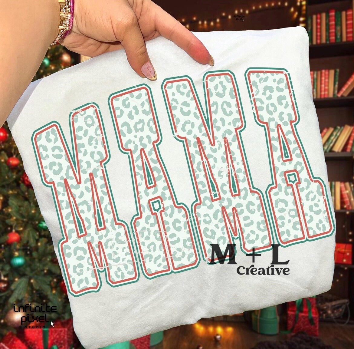 Christmas Leopard Mama