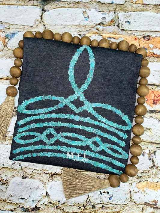 Turquoise Boot Stitch