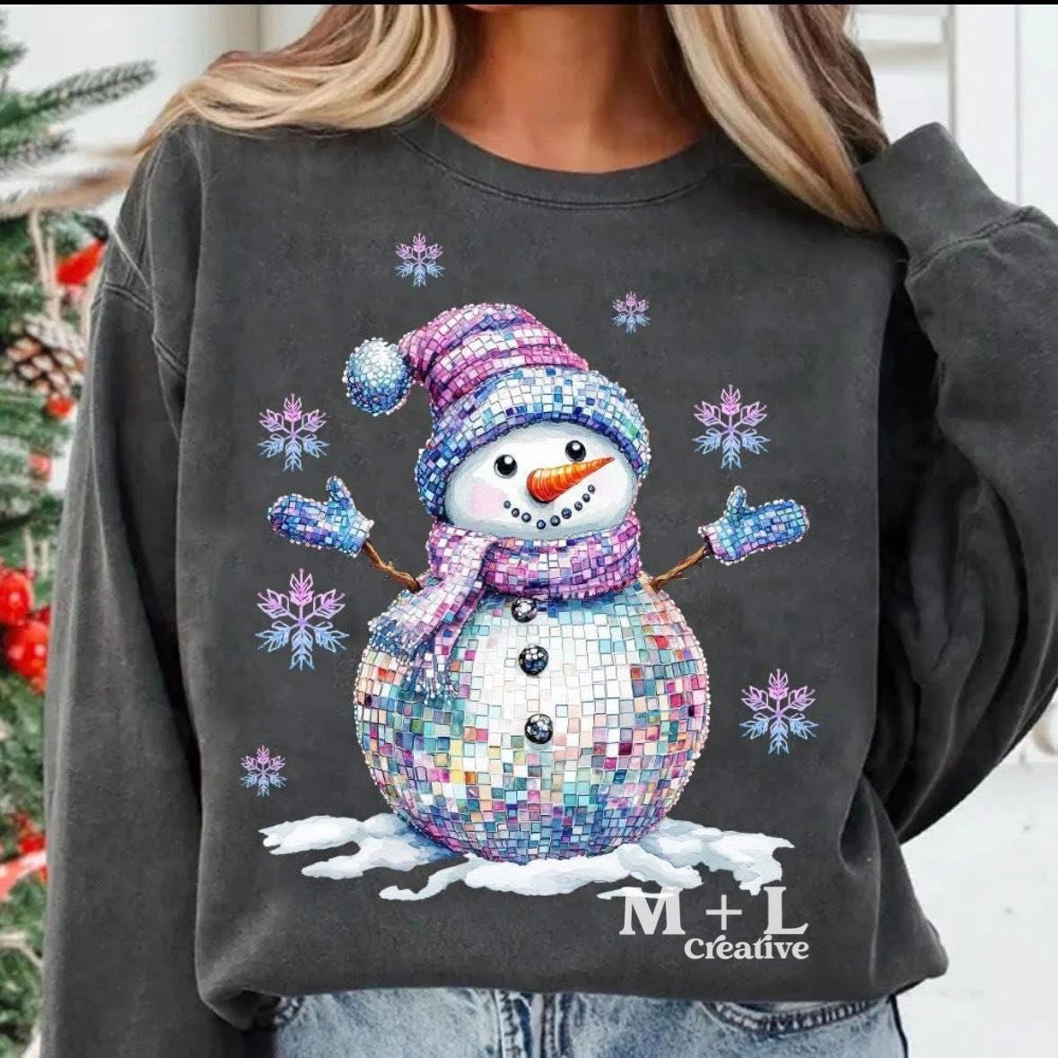 Glitter Disco Snowman