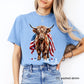 Highland Cow American Flag