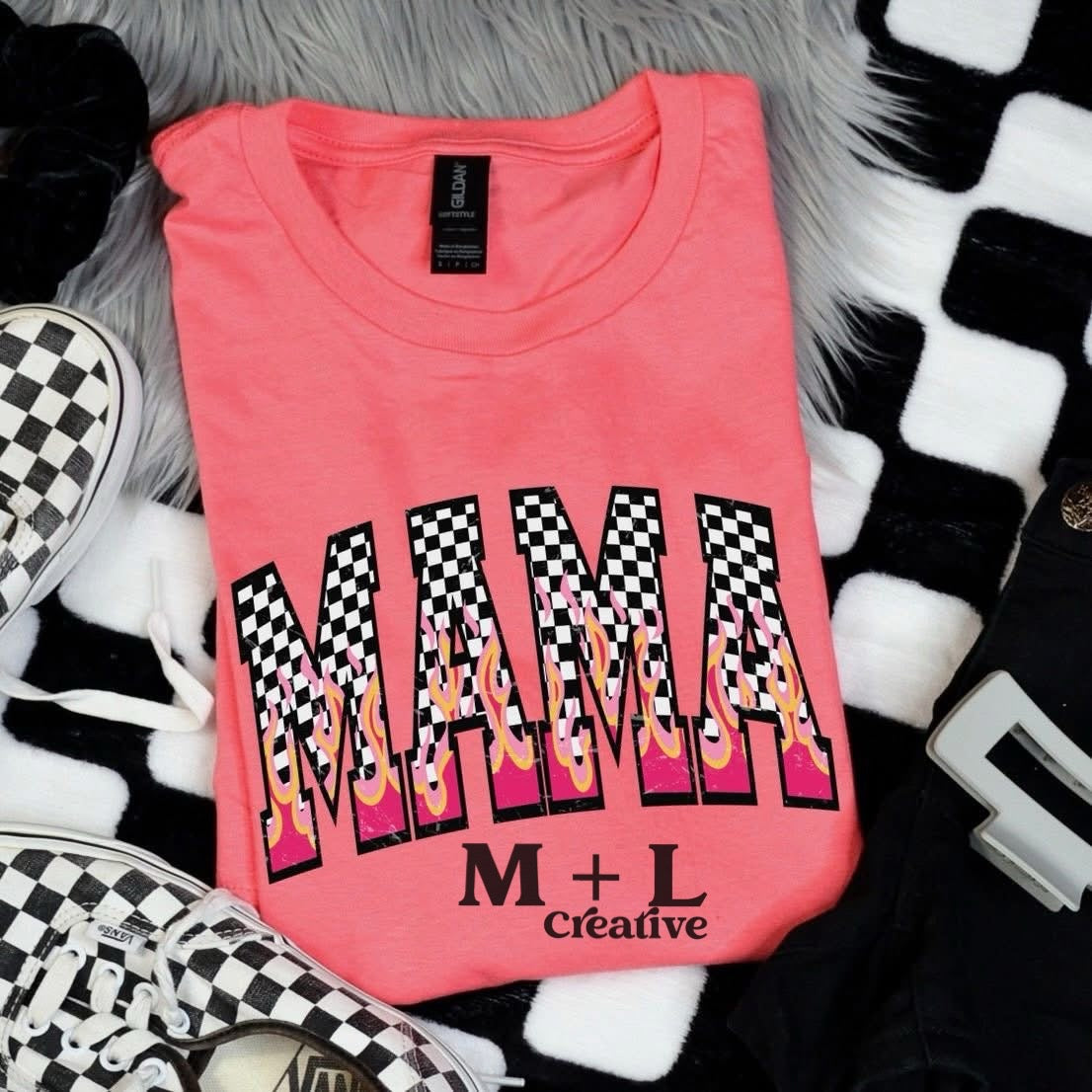 Checker Flame Mama