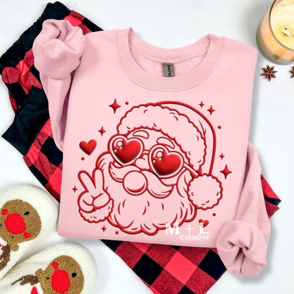 Red Bubblegum Santa PUFF