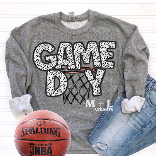 Game Day Basketball Dotted