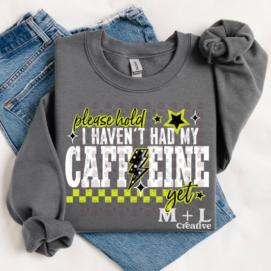 Please Hold Caffeine White Ink