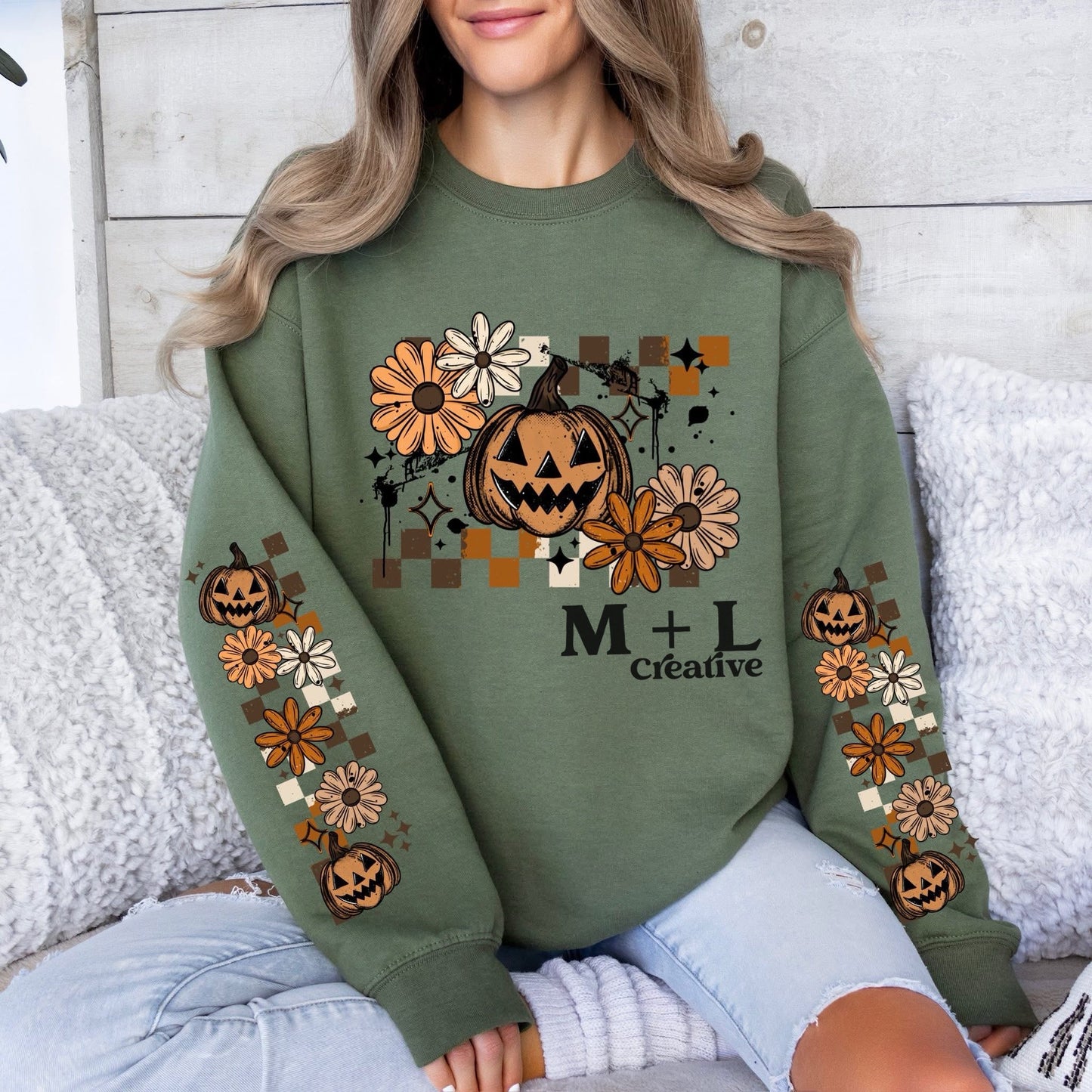Fall Jack-o’-lantern with Sleeves