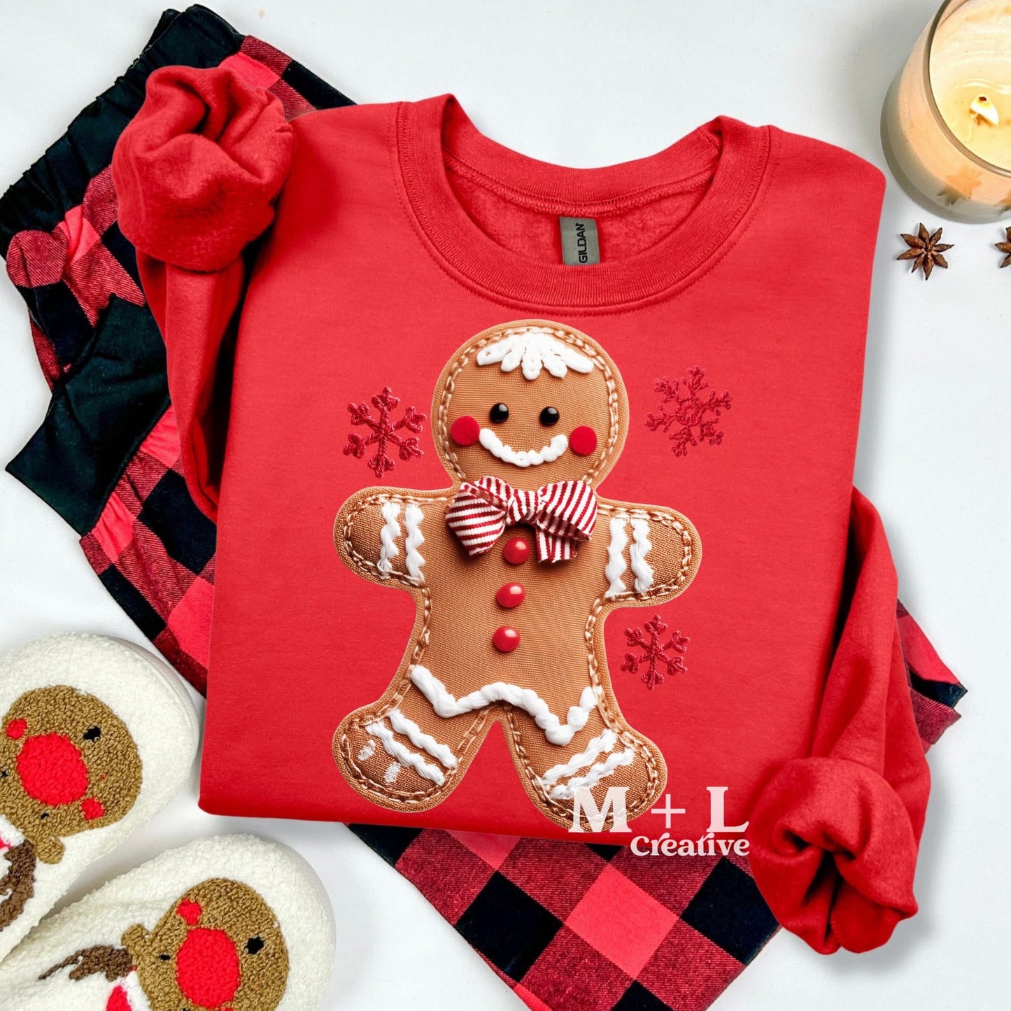 Faux Fabric Gingerbread Man