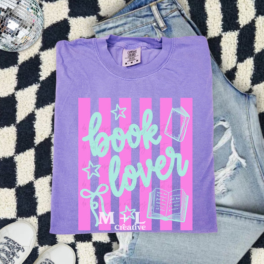 Coquette Stripes Book Lover