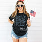 Land of the Free Doodle Light Blue