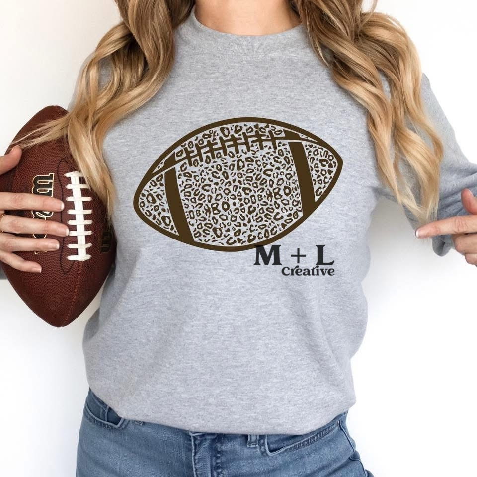 Leopard Football Brown Ink