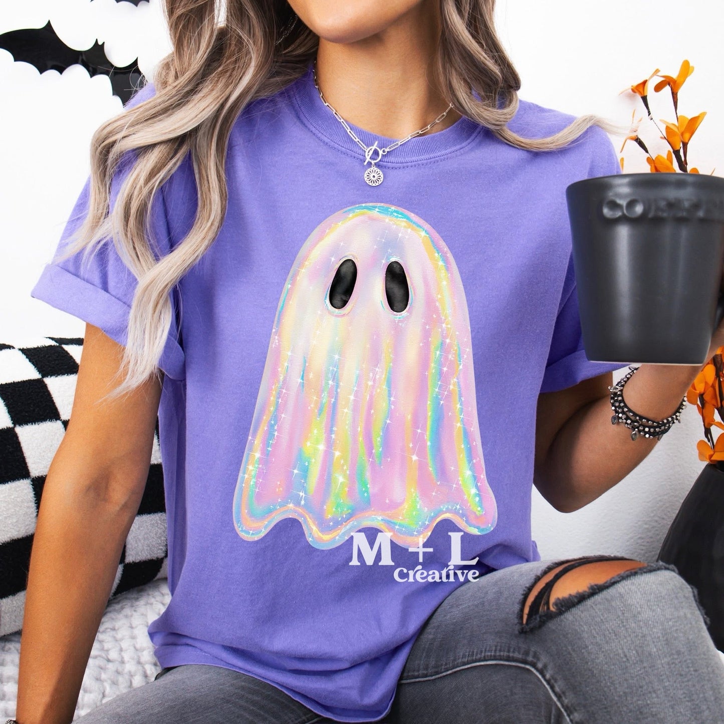 GLITTER Iridescent Ghost