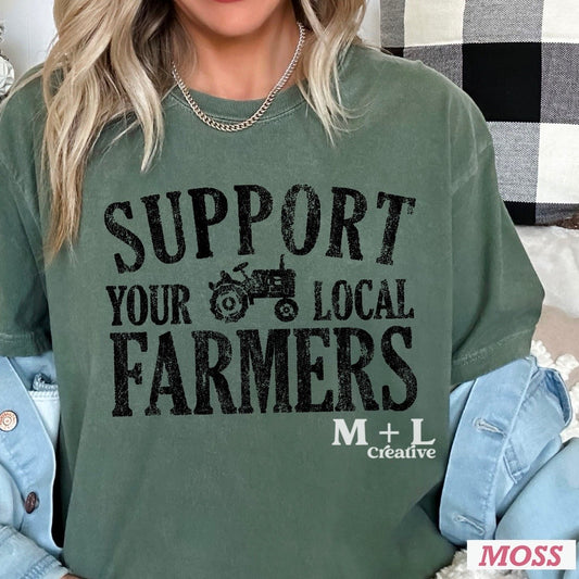 Support Your Local Farmers Black