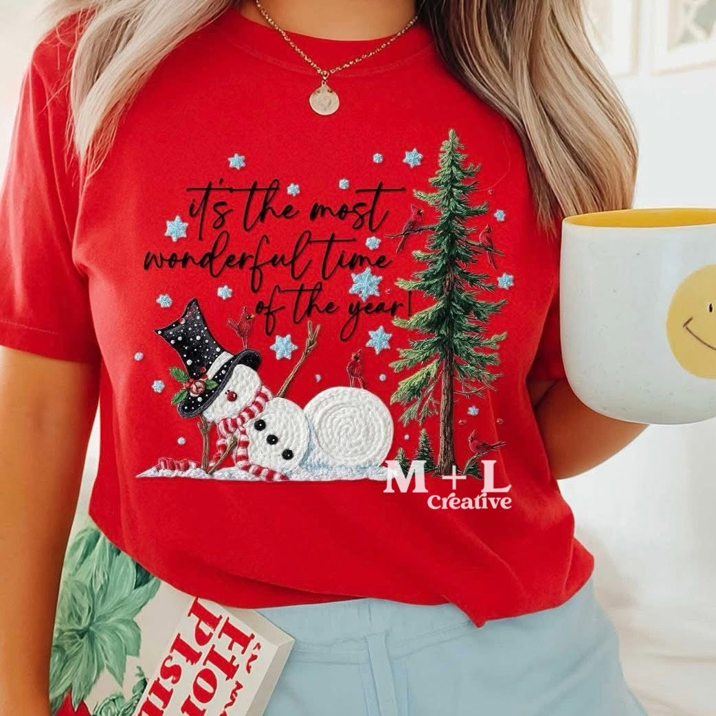 Winter Snowman Faux Yarn