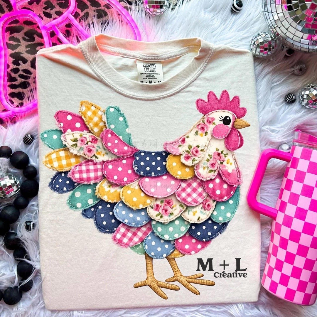 Patchwork Floral Hen